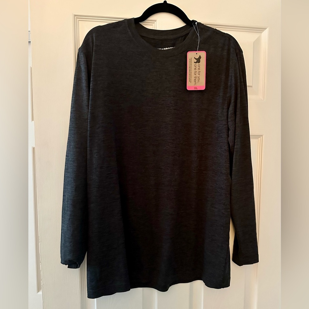 Bearbottom Long Sleeve Tech Tee Men’s Size XL Charcoal NWT